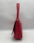 Kate Spade Red Pebbled Leather Polly Shoulder Bag