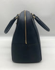Michael Kors Navy Blue Large Dome Satchel Handbag