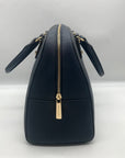 Michael Kors Navy Blue Large Dome Satchel Handbag