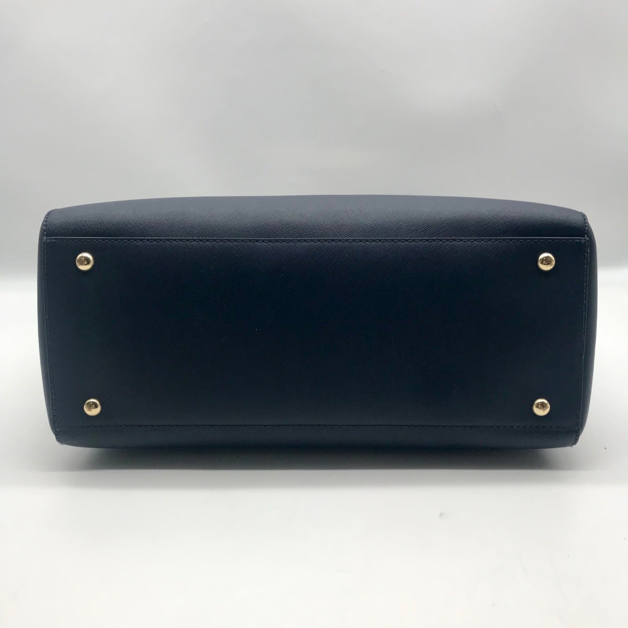 Michael Kors Navy Blue Large Dome Satchel Handbag