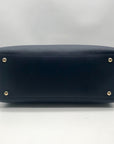 Michael Kors Navy Blue Large Dome Satchel Handbag