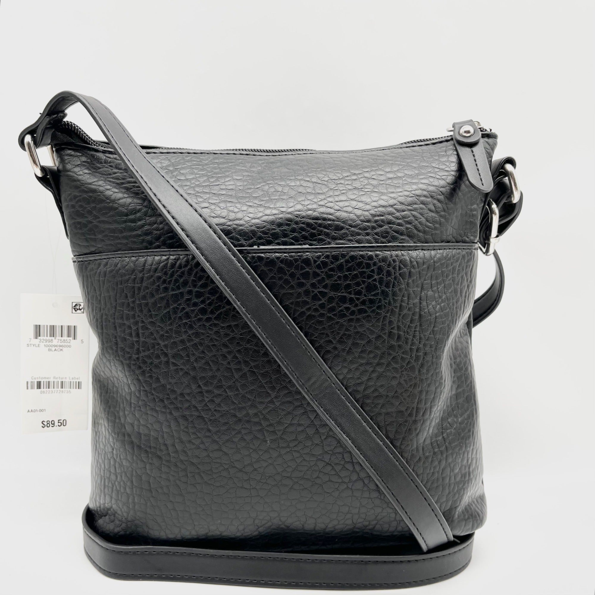 Giani Bernini Black Multi Pocket Crossbody Bag