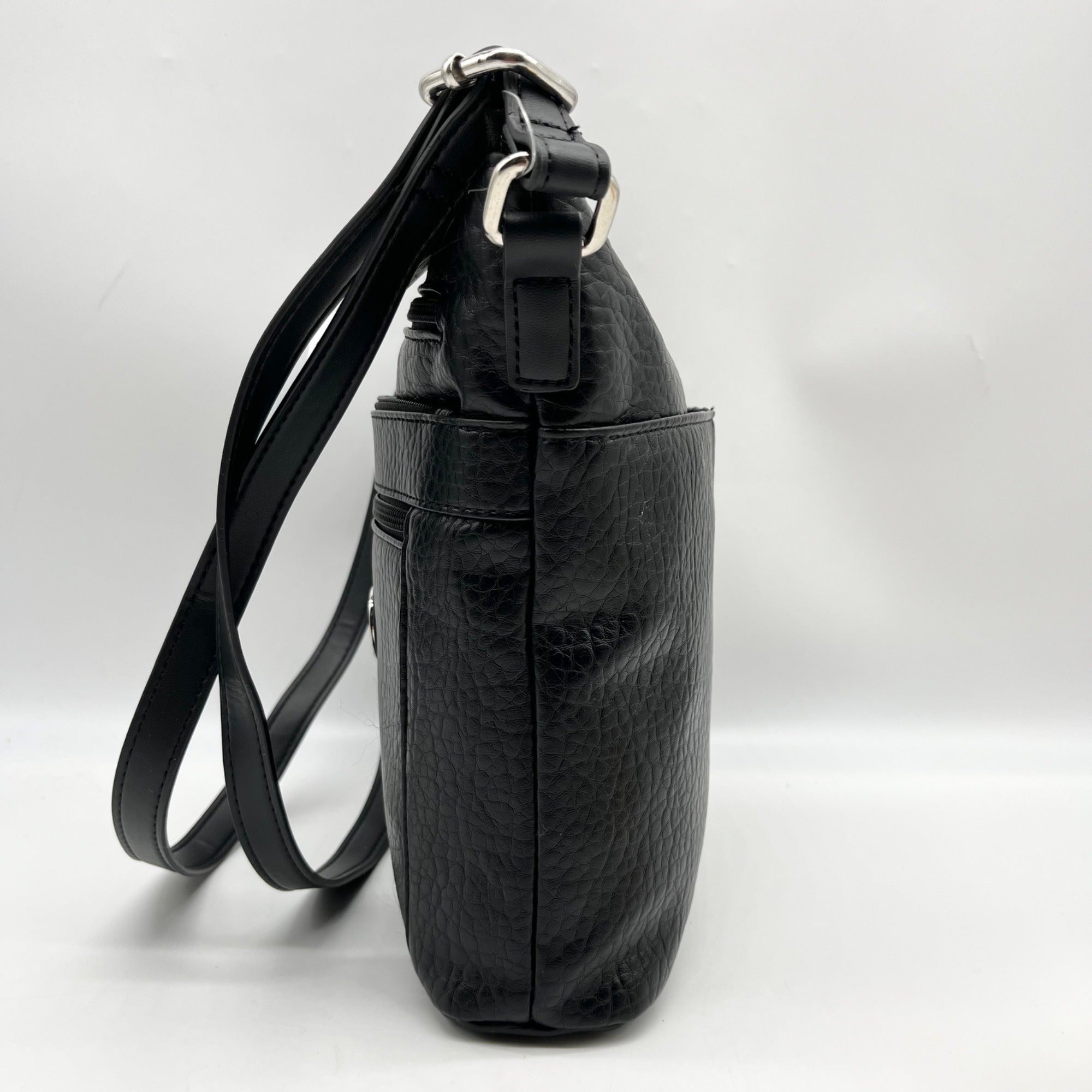 Giani Bernini Black Multi Pocket Crossbody Bag