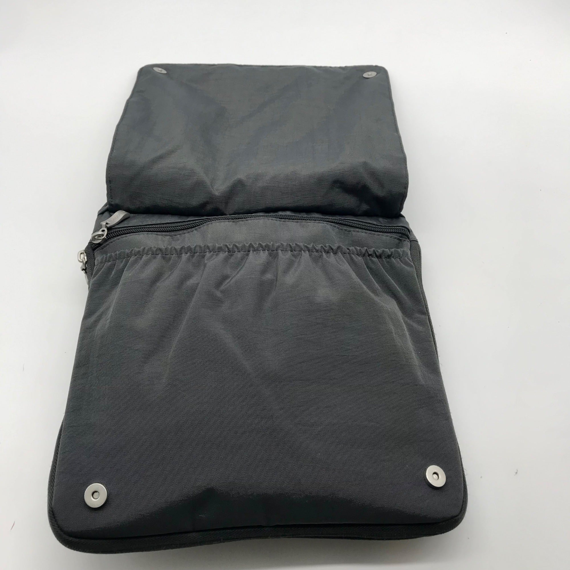 Baggallini Gray Nylon North South Crossbody