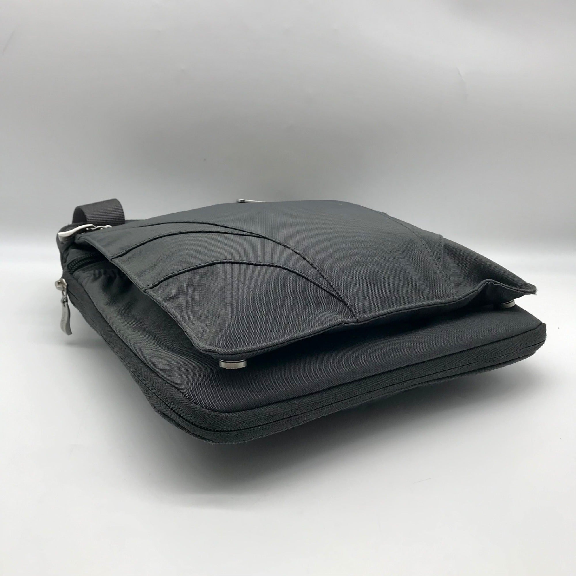 Baggallini Gray Nylon North South Crossbody