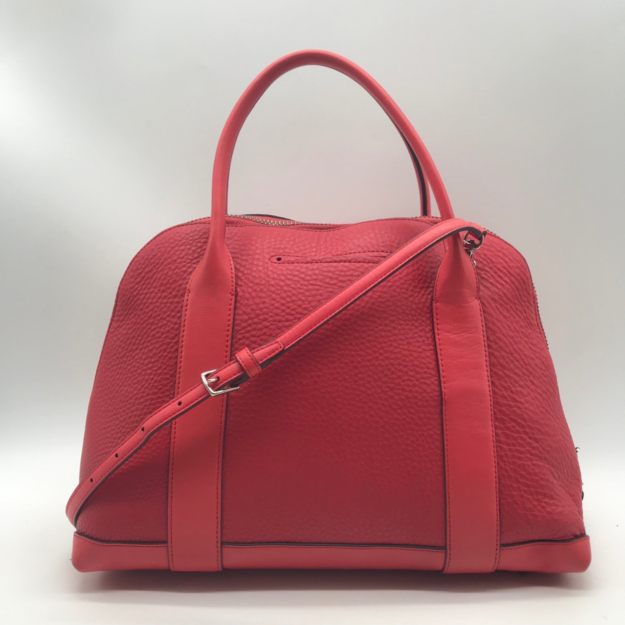 Coach Coral Pebbled Leather Bleecker Preston Satchel Bag 30144P