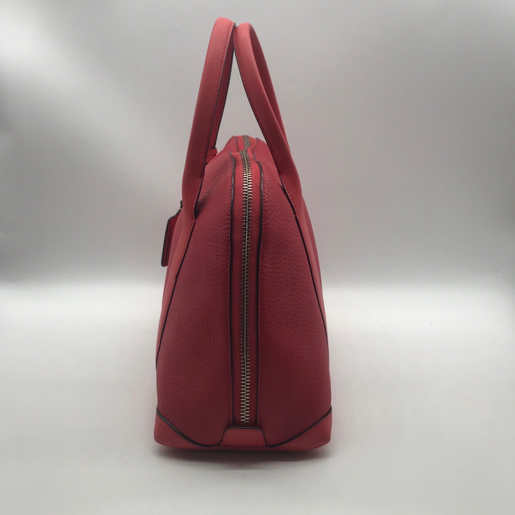 Coach Coral Pebbled Leather Bleecker Preston Satchel Bag 30144P