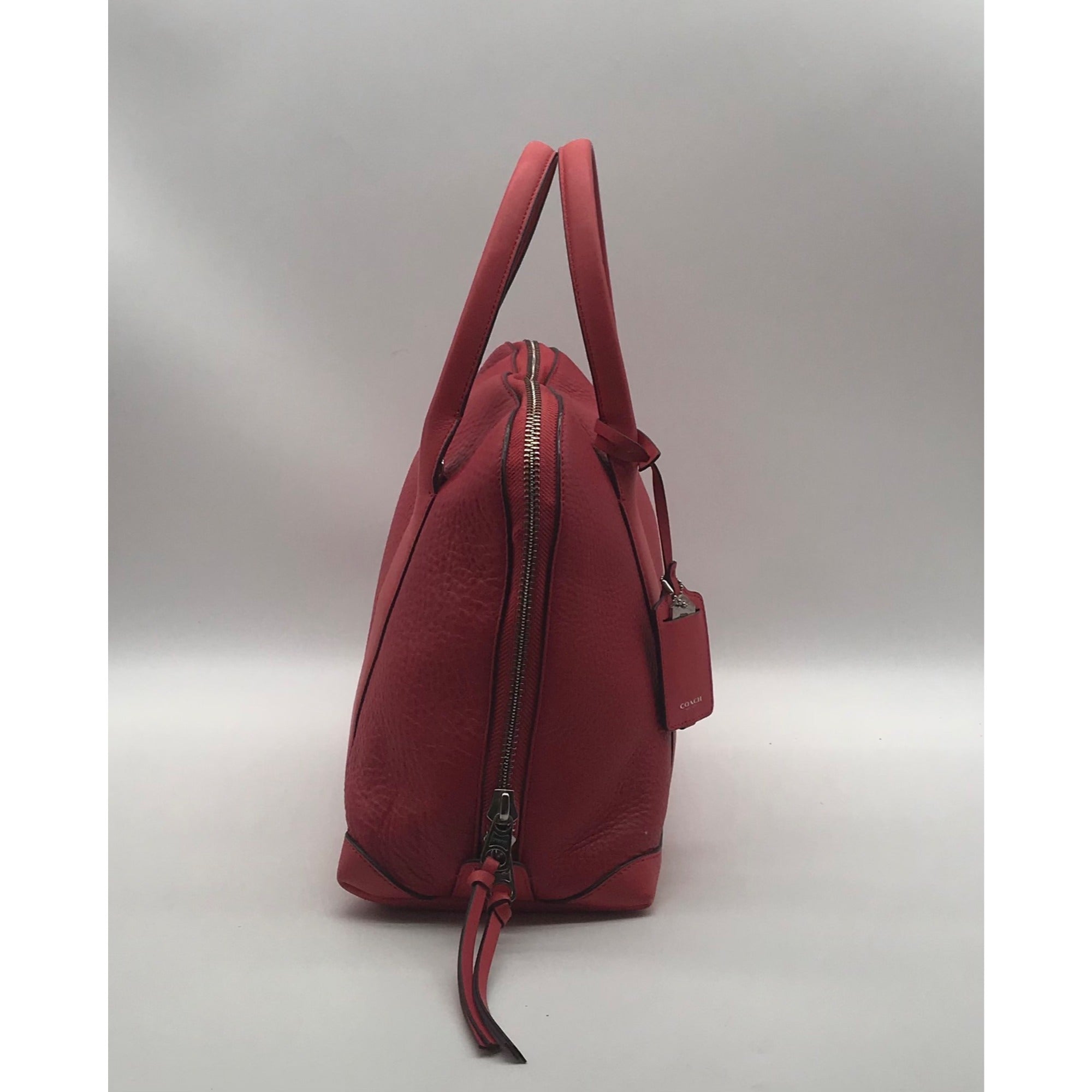 Coach Coral Pebbled Leather Bleecker Preston Satchel Bag 30144P