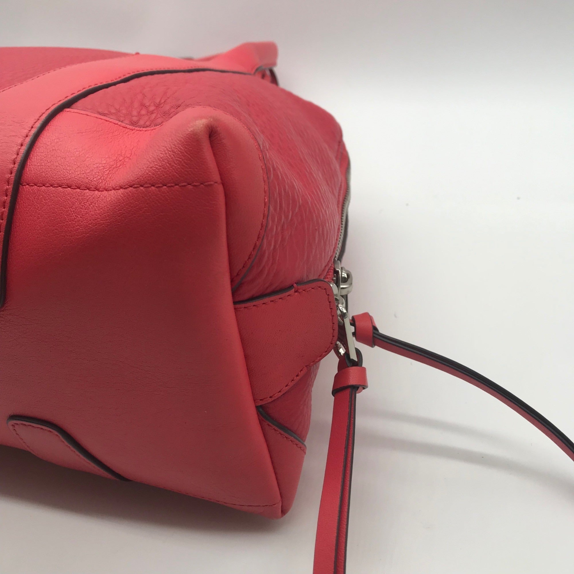 Coach Coral Pebbled Leather Bleecker Preston Satchel Bag 30144P
