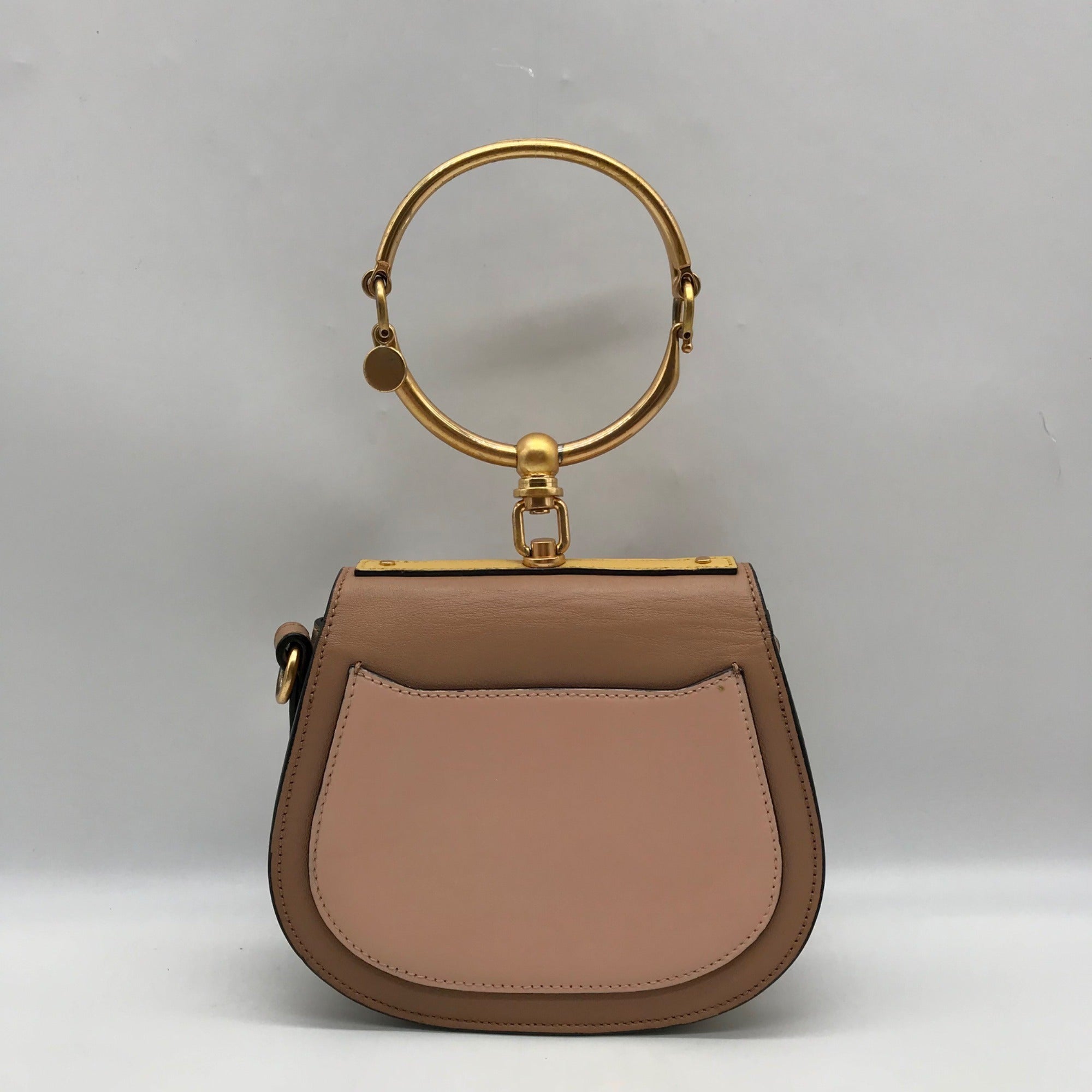 Chloe Beige Leather Nile Bracelet Bag
