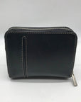 Tumi Black Leather Zip Around Wallet