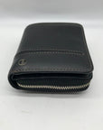 Tumi Black Leather Zip Around Wallet