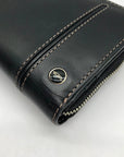 Tumi Black Leather Zip Around Wallet