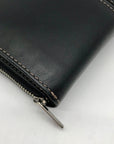 Tumi Black Leather Zip Around Wallet