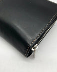 Tumi Black Leather Zip Around Wallet