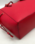 Michael Kors Red Saffiano Leather Large Gilly Tote And Wallet