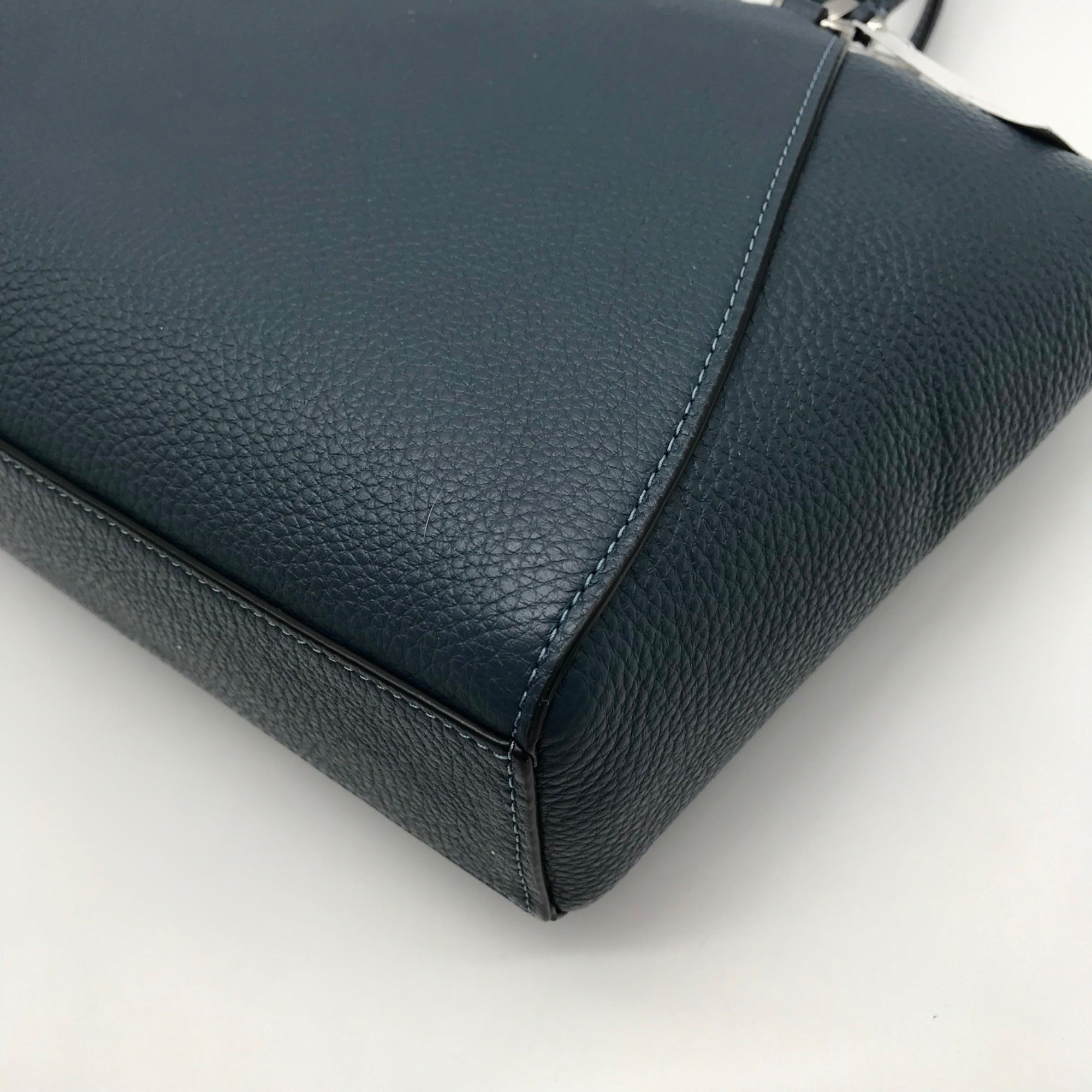 Coach Denim Pebbled Leather Bella Satchel CR980