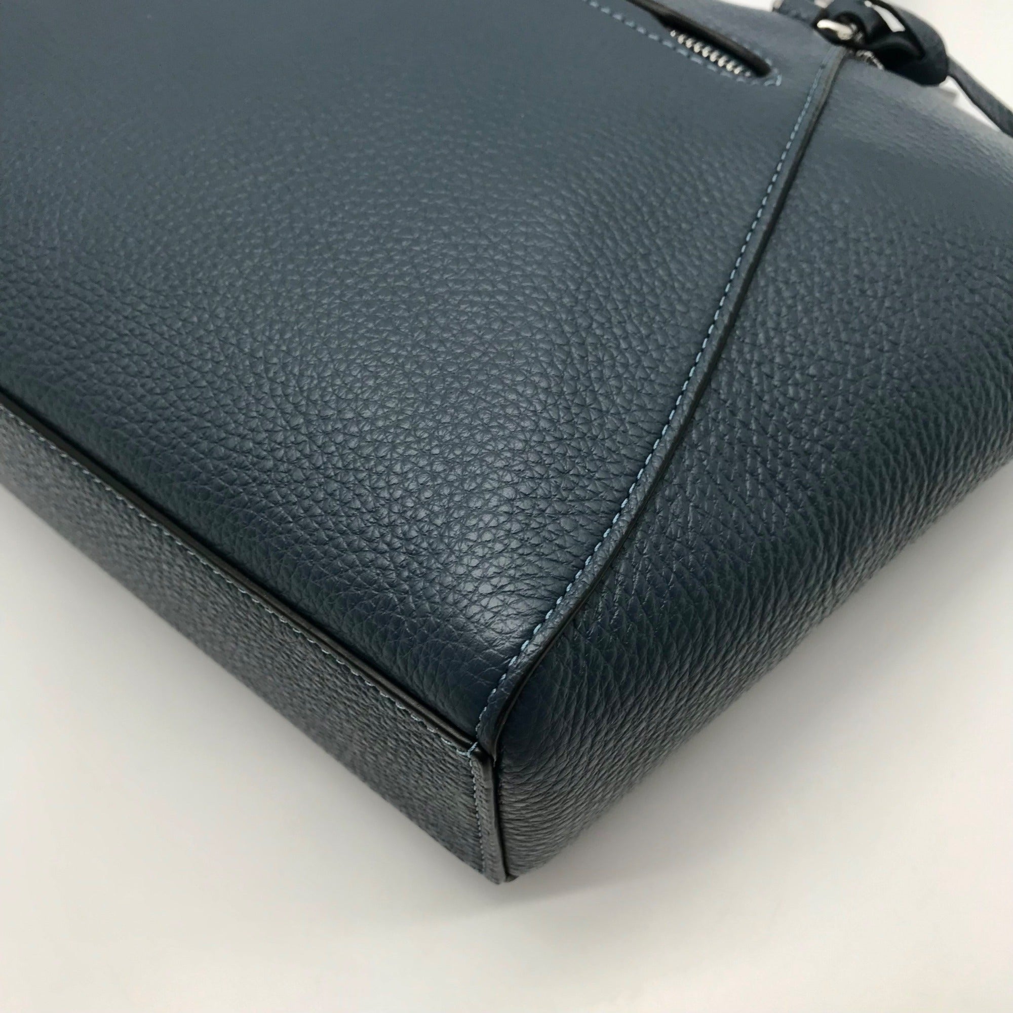Coach Denim Pebbled Leather Bella Satchel CR980