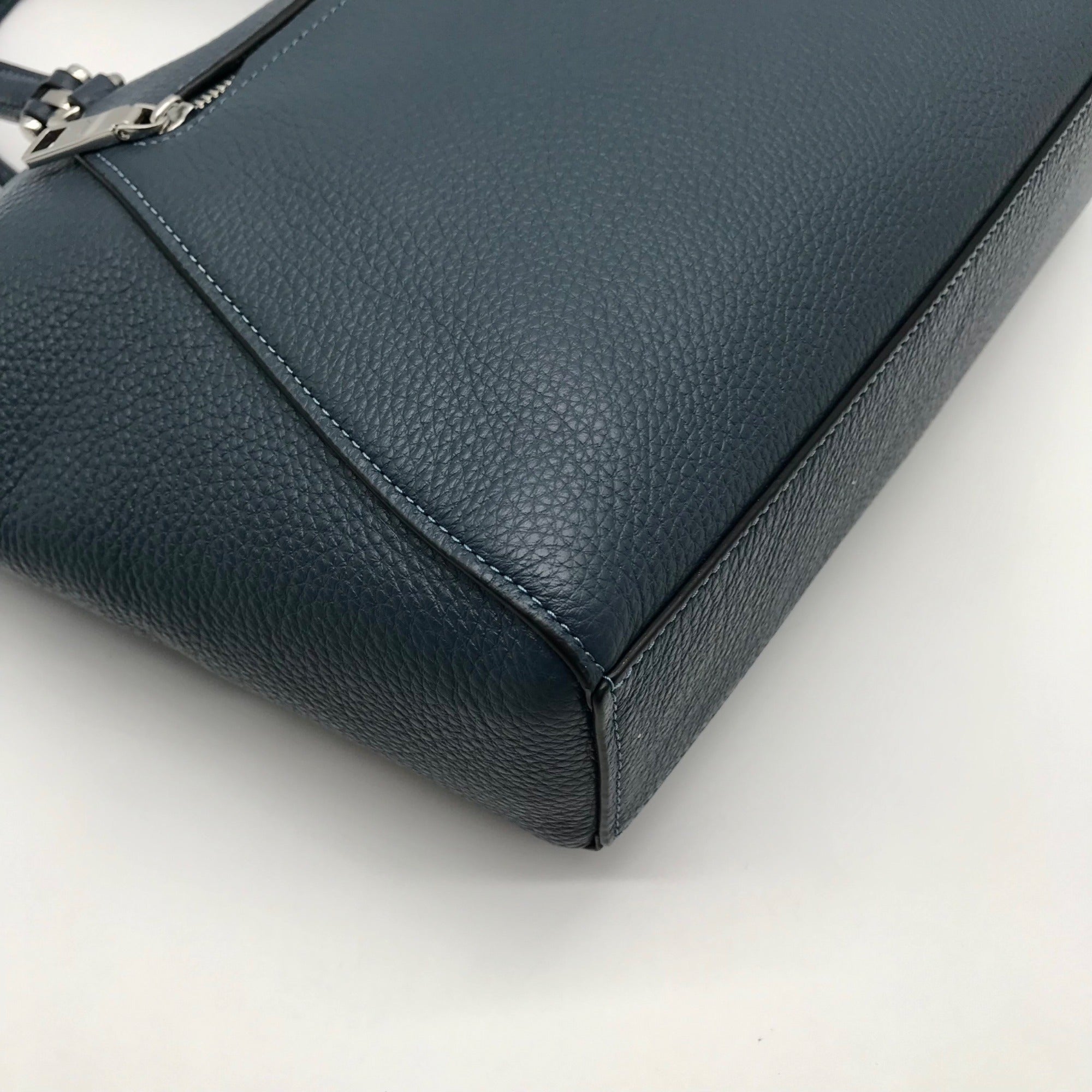 Coach Denim Pebbled Leather Bella Satchel CR980