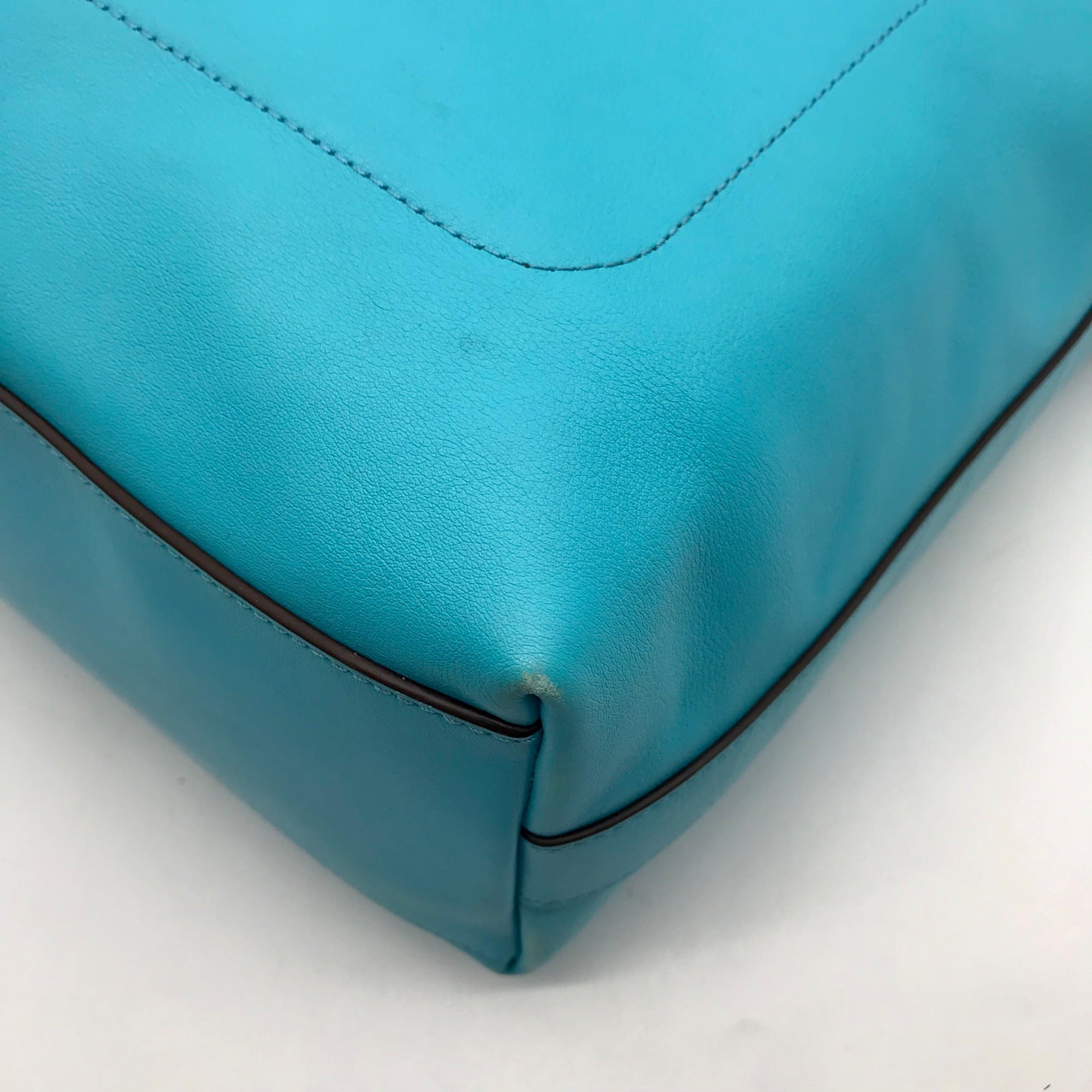 Coach Turquoise Leather Legacy Bucket Shoulder Bag 19889