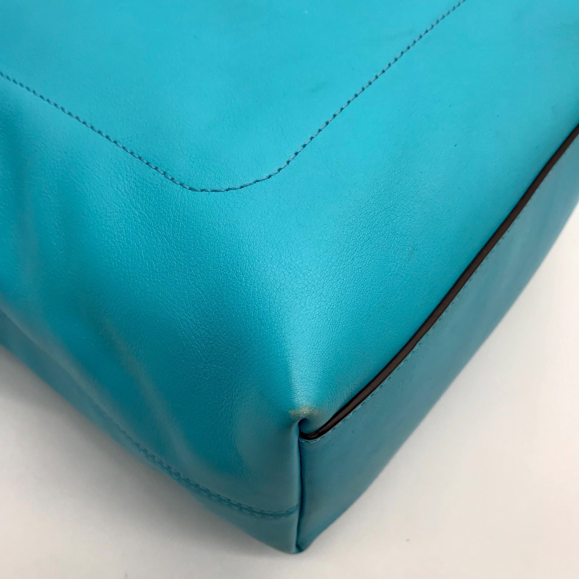 Coach Turquoise Leather Legacy Bucket Shoulder Bag 19889