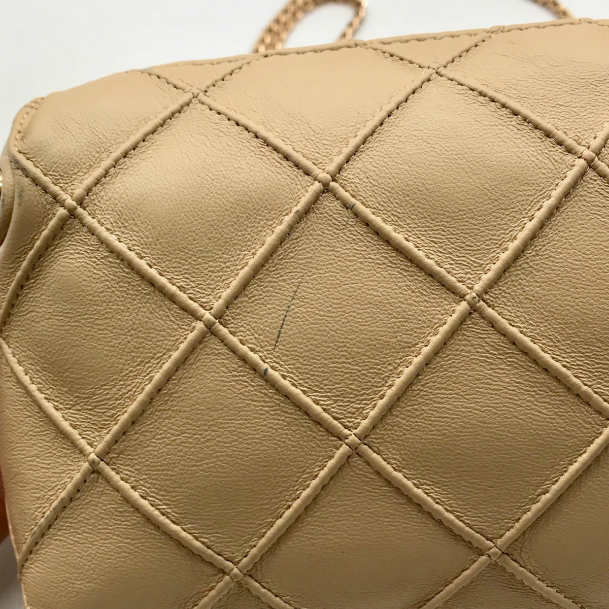 Tory Burch Tan Quilted Leather Crossbody Bag