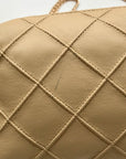 Tory Burch Tan Quilted Leather Crossbody Bag