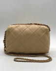 Tory Burch Tan Quilted Leather Crossbody Bag