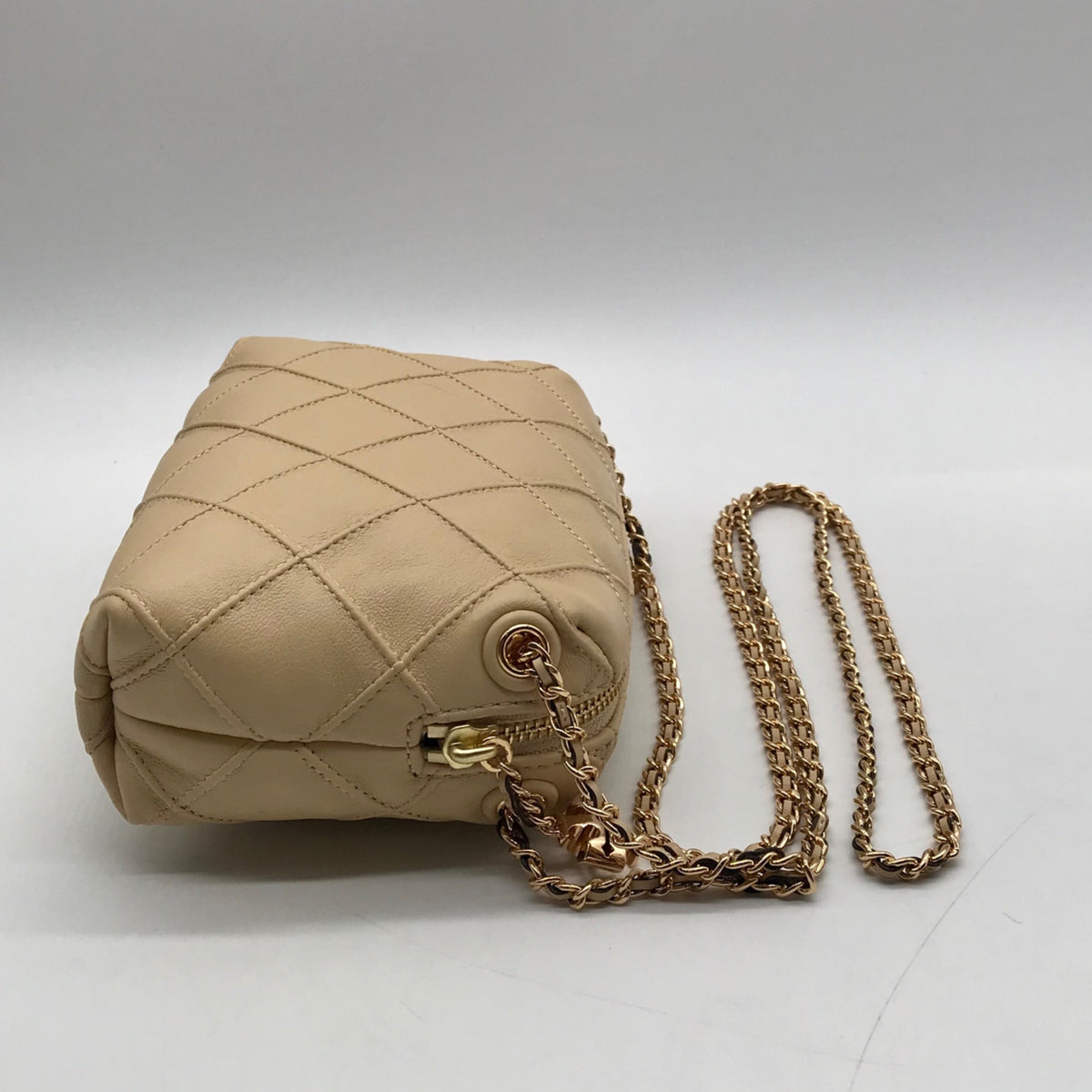 Tory Burch Tan Quilted Leather Crossbody Bag