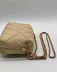 Tory Burch Tan Quilted Leather Crossbody Bag