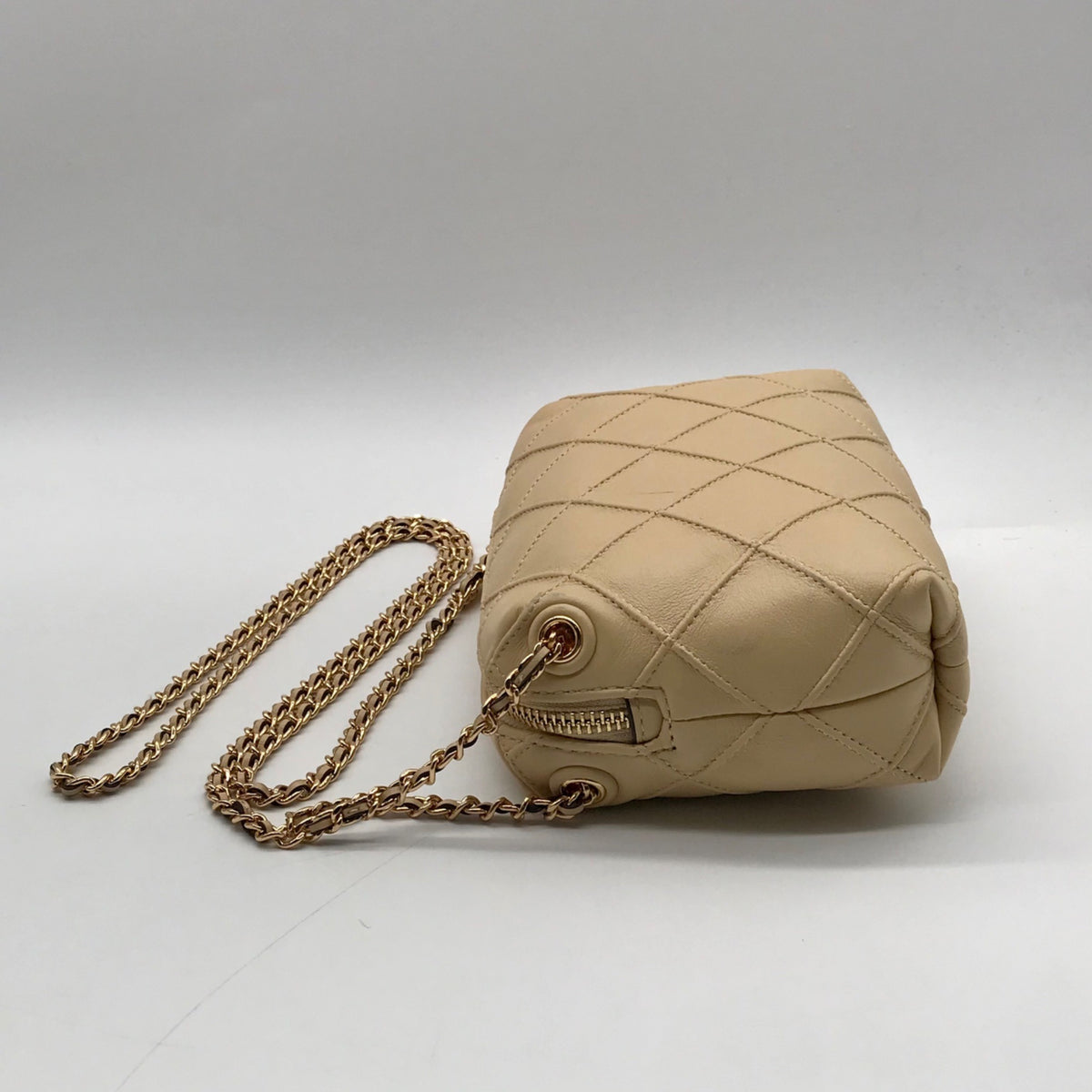 Tory Burch Tan Quilted Leather Crossbody Bag