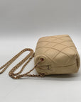 Tory Burch Tan Quilted Leather Crossbody Bag