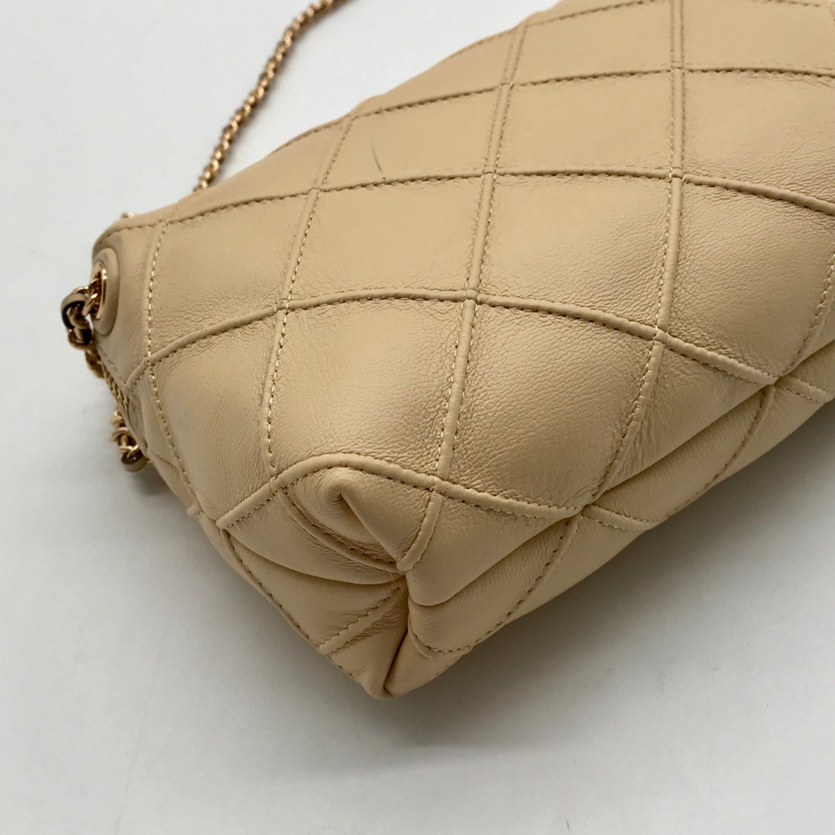 Tory Burch Tan Quilted Leather Crossbody Bag