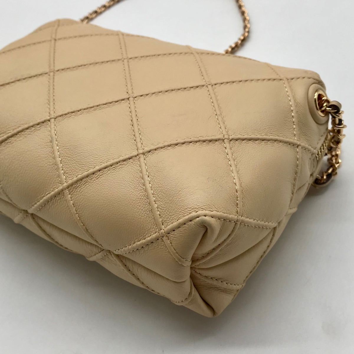 Tory Burch Tan Quilted Leather Crossbody Bag