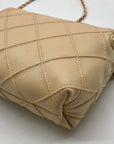 Tory Burch Tan Quilted Leather Crossbody Bag