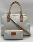 Michael Kors White Patent Leather Cindy Convertible Satchel & Wallet