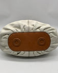 Brighton Tatum White Leather London Groove Hobo Style Bag