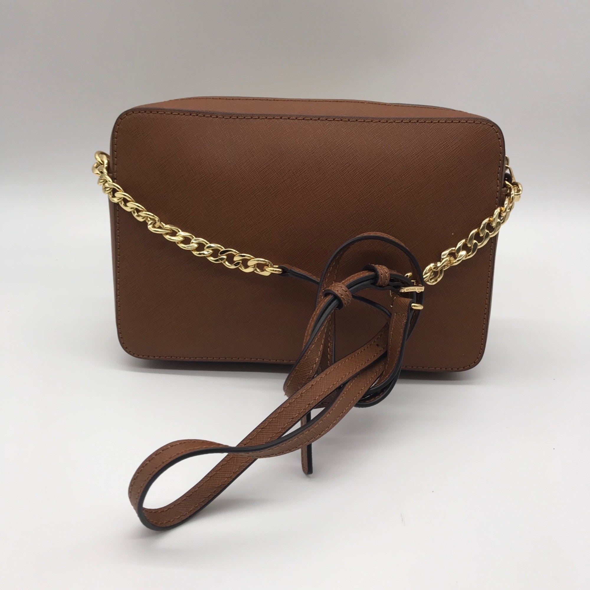 Michael Kors Brown Saffiano Leather Crossbody Bag