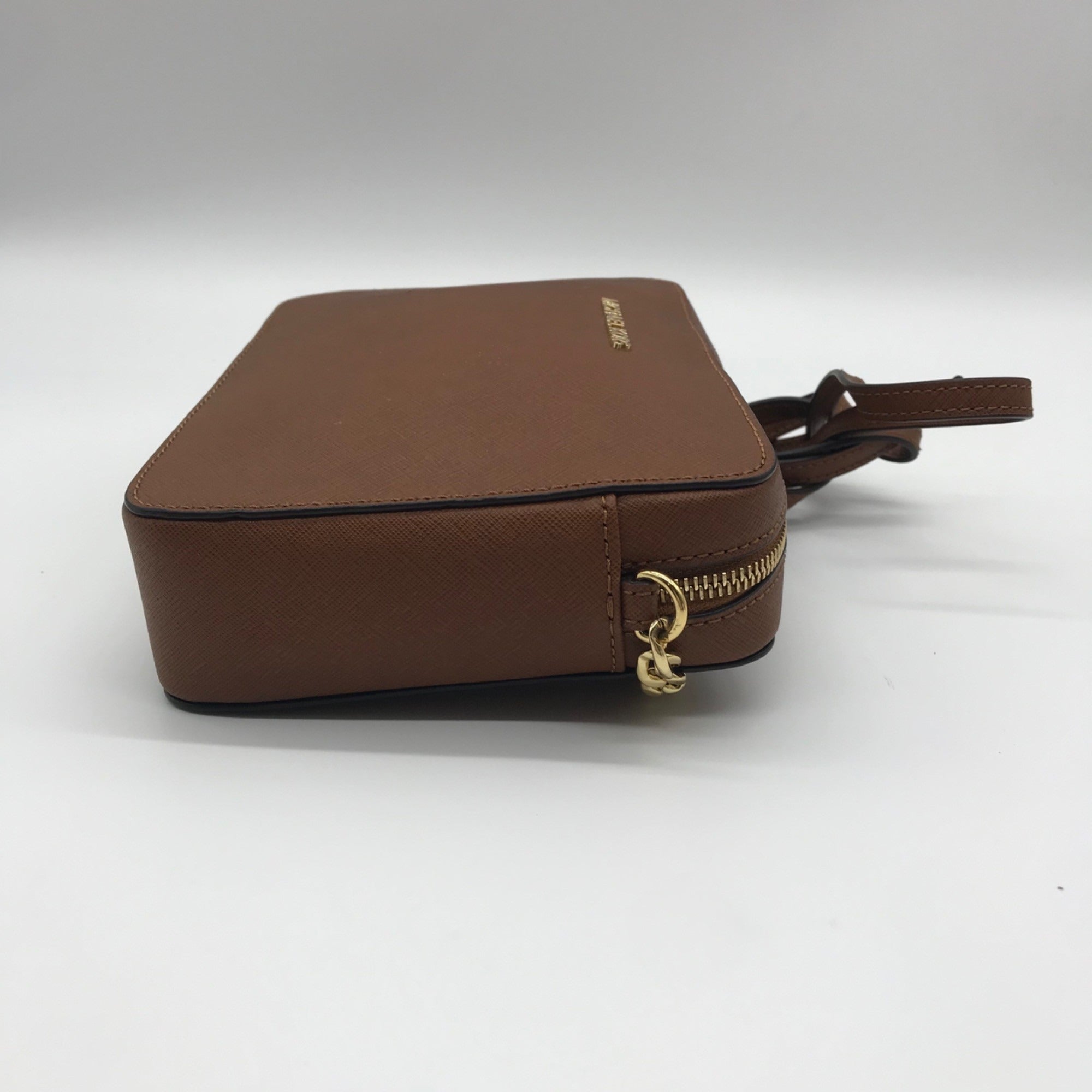Michael Kors Brown Saffiano Leather Crossbody Bag
