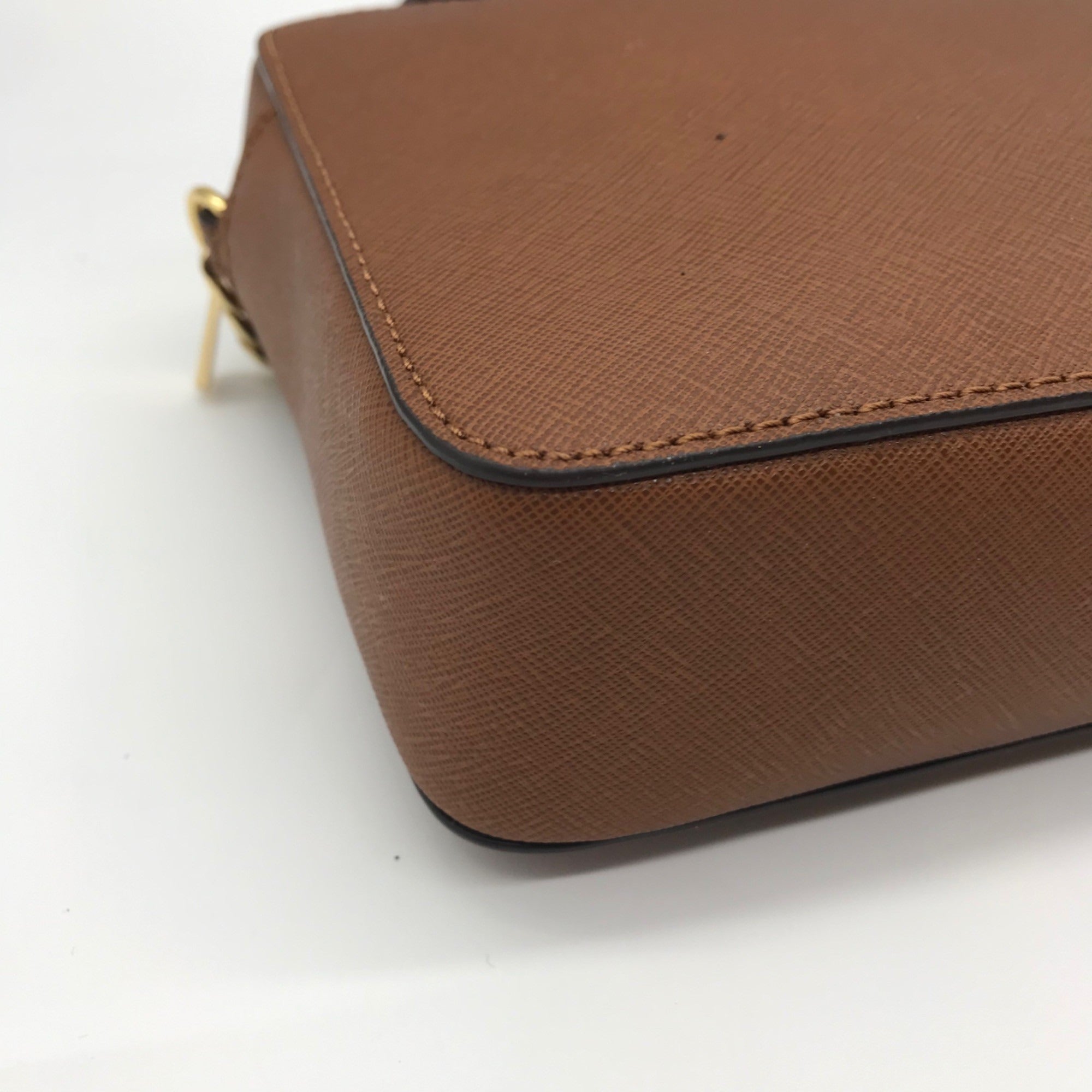 Michael Kors Brown Saffiano Leather Crossbody Bag