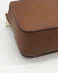 Michael Kors Brown Saffiano Leather Crossbody Bag