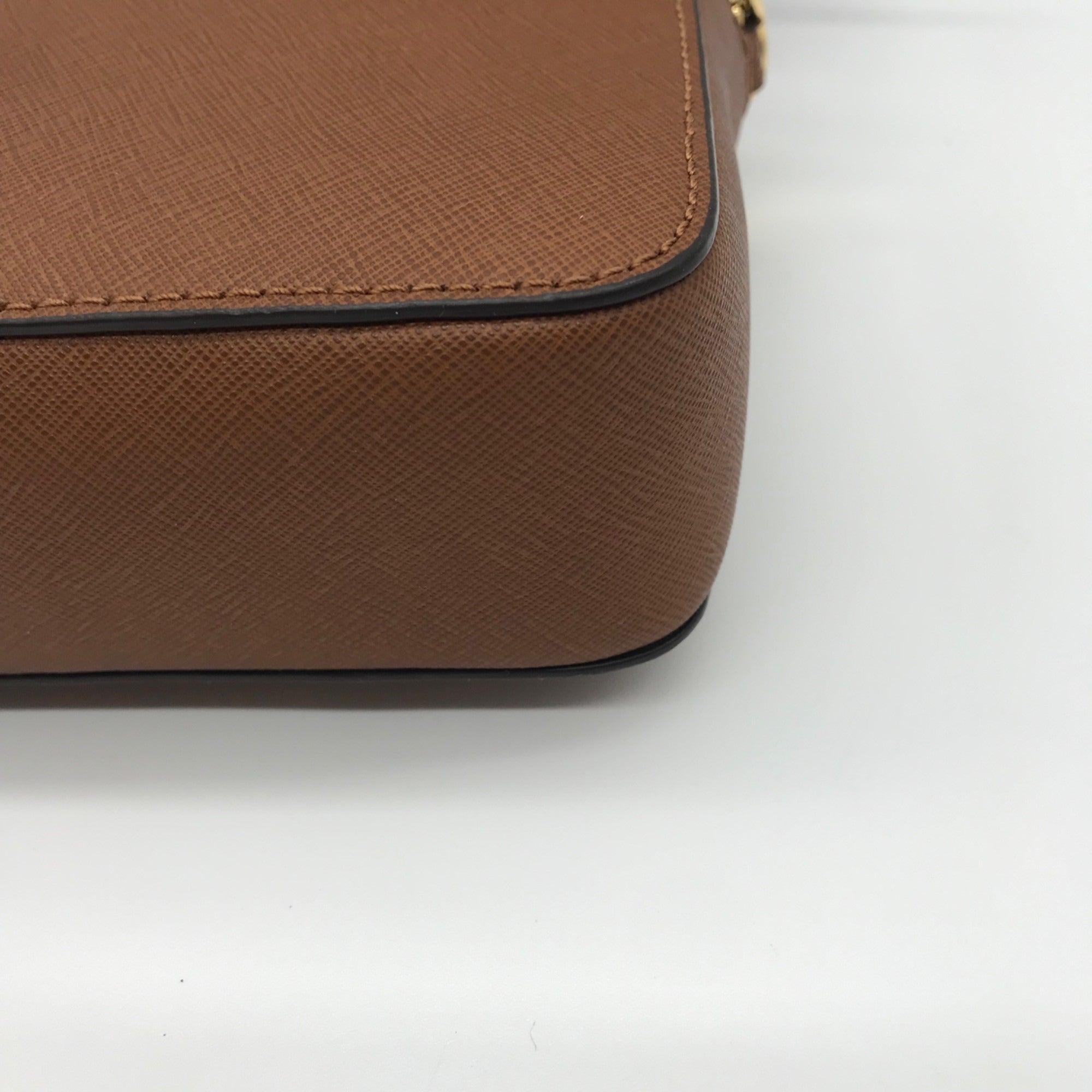 Michael Kors Brown Saffiano Leather Crossbody Bag