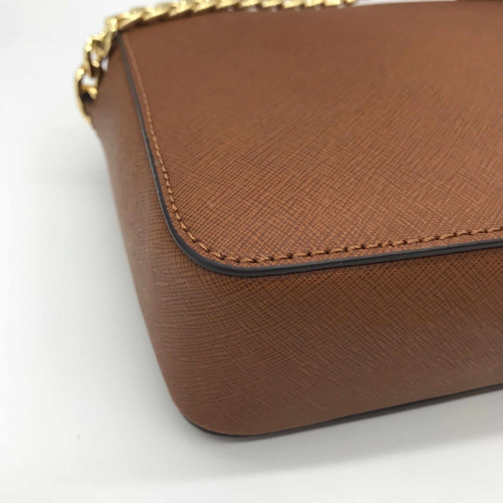 Michael Kors Brown Saffiano Leather Crossbody Bag
