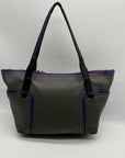 Cole Haan Grey Pebbled Leather Shoulder Bag