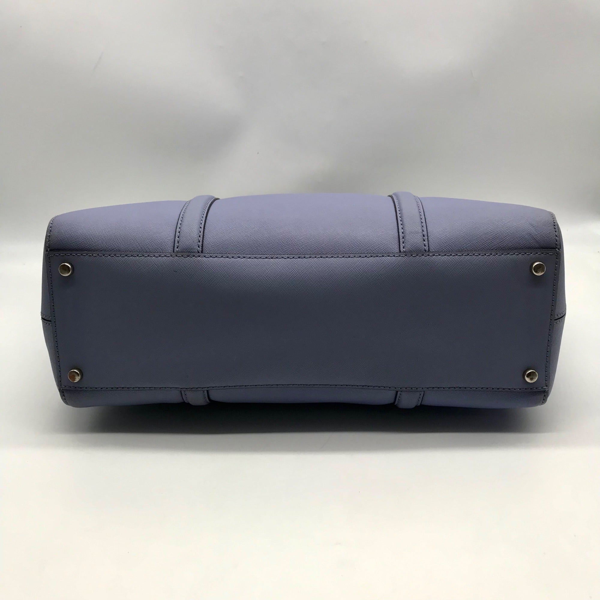 Kate Spade Light Blue Saffiano Leather Leila Triple Compartment Tote Bag