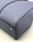 Kate Spade Light Blue Saffiano Leather Leila Triple Compartment Tote Bag