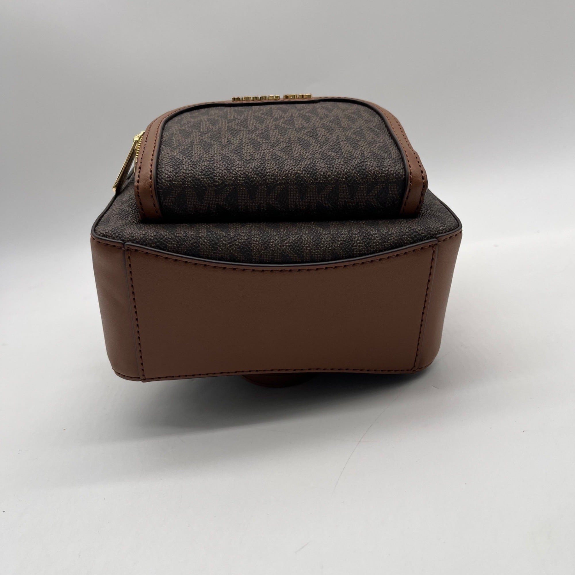 Michael Kors Brown Monogram Print Jaycee Mini Backpack