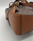 Michael Kors Brown Monogram Print Jaycee Mini Backpack