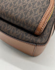 Michael Kors Brown Monogram Print Jaycee Mini Backpack