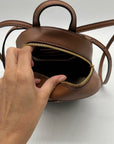 Michael Kors Brown Monogram Print Jaycee Mini Backpack